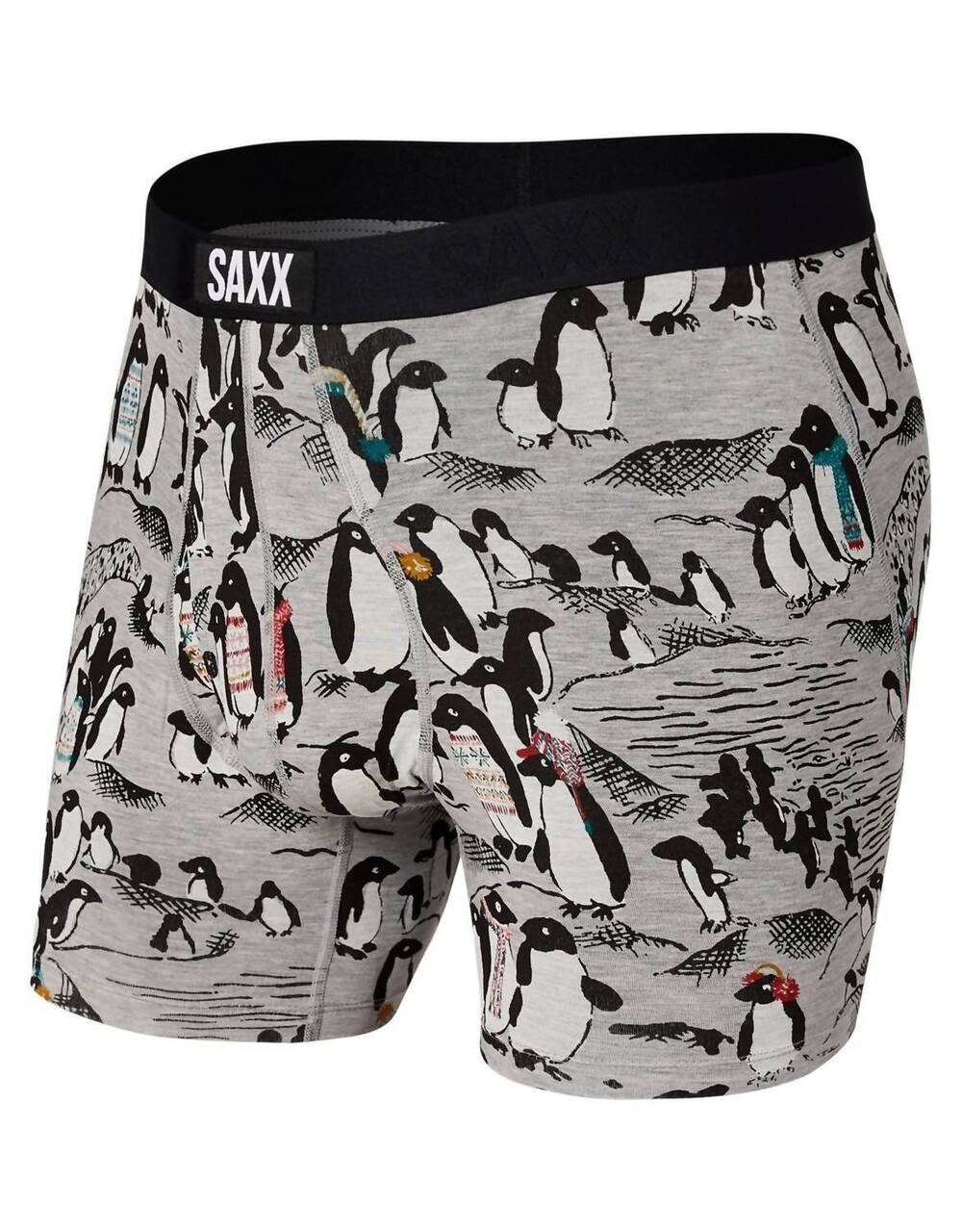 NEW SAXX men's ultra boxer brief in grey holiday empire